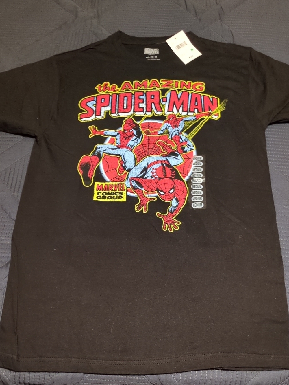 Marvel Spider-Man Triple Pose Graphic Tee - Black NWT L